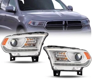 For Dodge 2014-2015 Durango Halogen Headlights Pair with LED DRL Left&Right-CAPA - Picture 1 of 9