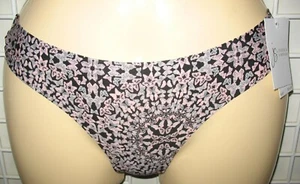JESSICA SIMPSON - NEW -S - BLACK BUTTERFLIES - STRETCH LACE BACK THONG PANTY - Picture 1 of 4