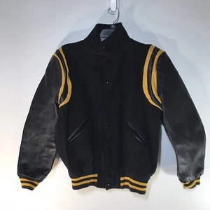 Vintage Howe Athletic Apparel Quilted Lined Wool Blend Jacket Boys Size L USA - Picture 1 of 11