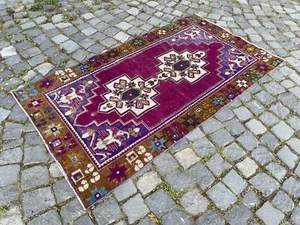 Turkish rug, Vintage rug, Handmade rug, Area rug, Wool rug, Carpet 2,8 x 5,4 ft - Picture 1 of 10