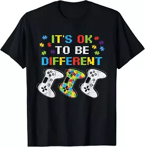 Its Ok To Be Different Video Game Gamer Autism Awareness T-Shirt - Picture 1 of 4