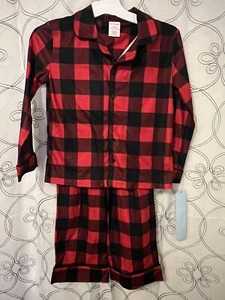 Cat & Jack Kids 2 Piece Red Buffalo Check Pajama Set Size XS (4/5) - Picture 1 of 6
