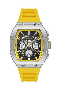 Daniel Klein exklusive Herrenuhr schwarz/gelb Gummi - Bild 1 von 1