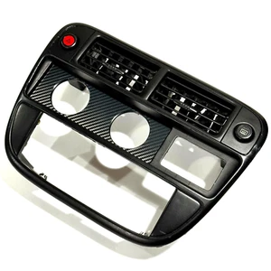 2 Gauge Pod Radio CARBON PATTERN Double 52mm Single Din Civic Del Sol CRX Stereo - Bild 1 von 4