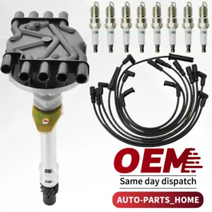 ✅Distributor & Spark Plugs & Wire for 96-02 GMC Cadillac Chevy 5.7L 93441558 OEM - Picture 1 of 11