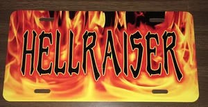 Placa de matrícula personalizada Flames Hellraiser etiqueta de auto personalizada - Imagen 1 de 2