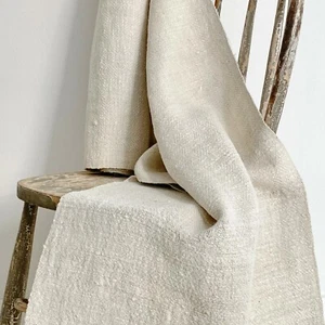 Farmhouse Antique Organic hemp textile fabric material The Textile Trunk linen - Picture 1 of 9