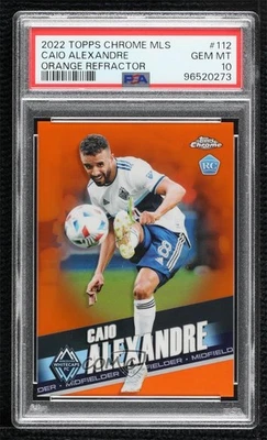 2022 Chrome MLS Orange Refractor /25 Caio Alexandre #112 PSA 10 GEM MT Rookie RC - Image 1 of 2