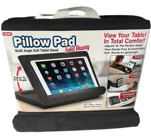 Pillow Pad Multi Angle Soft Tablet Stand Fold Away Built in Storage Compartment - Picture 1 of 5