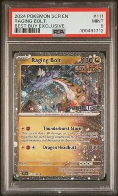 2024 POKEMON SCR EN-STELLAR CROWN BEST BUY EXCLUSIVE #111 RAGING BOLT PSA 9 - Image 1 of 2