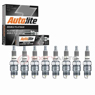8 pc Autolite Double Platinum Spark Plugs for 1964-1974 Ford Custom 500 4.3L jc - Imagem 1 de 4