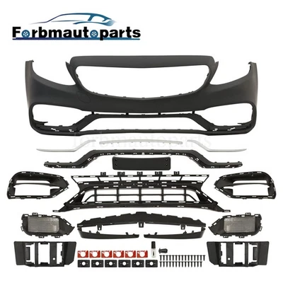 Fit For Mercedes Benz C-Class W205 C300 2015-2018 Front Bumper Cover Kit Foto 1 de 4