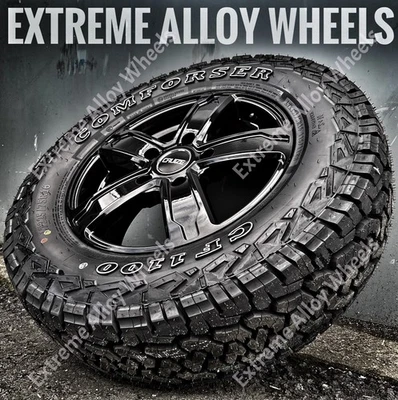 16 Zoll schwarze Cobra Alufelgen passend für Ram Promaster 5x130 + All Terrain Reifen - Bild 1 von 2