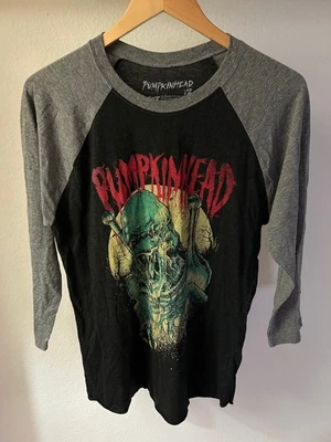 Pumpkinhead Horror T-Shirt MEDIUM raglan fright rags MEN'S movie theme pumpkin - Image 1 of 3
