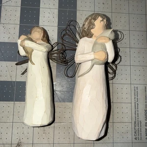 2 Willow Tree "Mit Zuneigung" mit Katze und Engel der Freundschaft mit Hund Demdaco - Bild 1 von 4