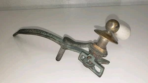 Antik 1800er Thomas Maddock & Söhne Apotheke Porzellan Messing Absperraufsatz - Bild 1 von 15