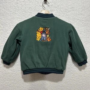 Vintage Disney Store Winnie The Pooh Reversible Bomber Embroidered Jacket - Picture 1 of 18