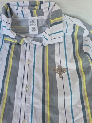 Camisa Oficial DISNEY HAUNTED MANSION Cuello Abotonado Rayas Verticales Md Foto 1 de 4