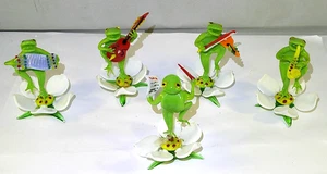 Lauscha Glasfiguren - 5 Frösche - Frosch-Kapelle - Bild 1 von 6