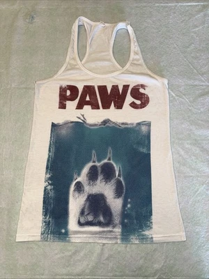 Camiseta sin mangas Paws roja blanca azul Gildan gráfica corta S pequeña Foto 1 de 4