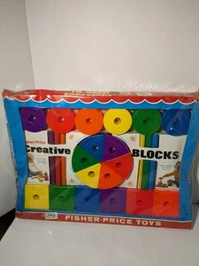 Sealed New Old Stock Vintage 1963 FISHER PRICE TOY No. 771 Creative Blocks - Picture 1 of 3