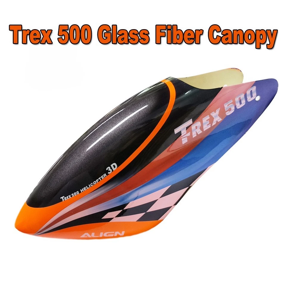 TREX 500 Glass Fiber Canopy Shell For Align RC Helicopter Parts - Image 1 of 3