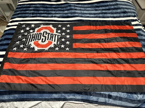 Ohio State Buckeyes American Flag - 3โx5โ Cover
