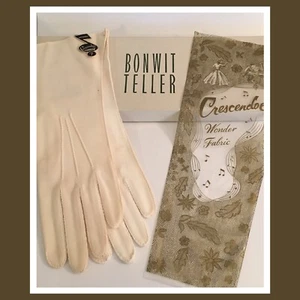 Guanti donna lavabili su misura vintage Crescendoe Wonder tessuto taglia 7 - NUOVI con etichetta - Foto 1 di 7