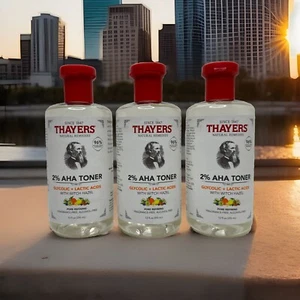 Thayer’s 2% AHA Toner Glycolic & Lactic Acid With Lactic Acid 12 fl oz -LOT OF 3 - Picture 1 of 4