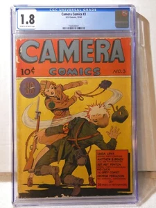 Camera Comics #3 U.S. Camera 1944 CGC 1.8 Nazi War Cover Nice - Picture 1 of 2