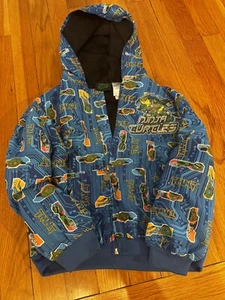 Ninja Turtles Fast Forward Boys Size 6 Blue AOP Print Jacket 2008 Mirage Studios - Picture 1 of 12