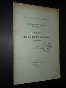 BULLETIN DE GÉOGRAPHIE HISTORIQUE ET DESCRIPTIVE - ANNÉE 1889 - N°5-6 - Imagen 1 de 3