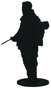 Silhouette British Army Soldier In Profile - Picture 1 of 1