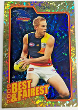 2010 HERALD SUN AFL CARD BEST AND FAIREST CARD BF1 BERNIE VINCE-ADELAIDE