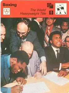 MUHAMMAD ALI 1978 Sportscaster Card #21-19 BOXING With JOE FRAZIER - Bild 1 von 2