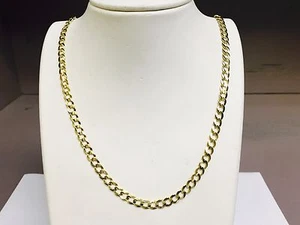 14k Yellow Gold 22" Lite Comfort Curb Link 4.4 MM 6 grams Chain/Necklace - Picture 1 of 11