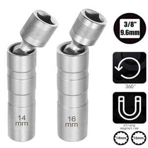 For BMW 12PT 14mm & 16mm Thin Wall Magnetic Swivel 3/8" Spark Plug Socket Drive - Picture 1 of 17