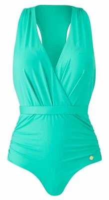 Traje de baño Sunseeker Plunge turquesa talla 22 sin cable acolchado frente cruzado disfraz Foto 1 de 4