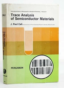 1964 Trace Analysis of Semiconductor Materials J.P. Cali EMISSION SPECTROSCOPY++ - Picture 1 of 9