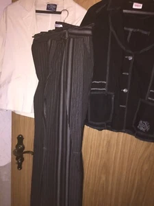3-teil.!!Anzug38/40Hose Nadelstr.Schwarz-Weiss+2 Jacken-BusinessAbhol/Vers.mgl. - Bild 1 von 10