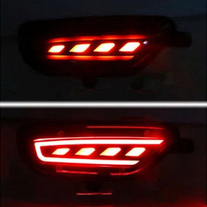 Pair LED Rear Bumper Reflector Fog Brake Indicator Lights For Mazda CX-5 2017-22 - Picture 1 of 4