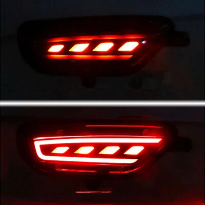 Pair LED Rear Bumper Reflector Fog Brake Indicator Lights For Mazda CX-5 2017-22 - Image 1 of 4