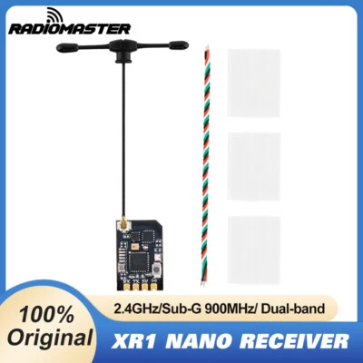 Radiomaster XR1 Nano ExpressLRS Empfänger 2.4GHz 900MHz Dual-Band T Antenne - Bild 1 von 4