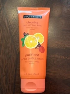New Freeman Clearing Sweet Tea & Lemon Peel-Off Clay Mask 6 fl oz Free Shipping - Picture 1 of 4