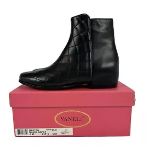 Botines Vaneli Talla 6 M Negro Napa Acolchado Cuero Gastón Nuevos en Caja - Imagen 1 de 13
