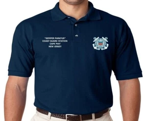 COAST GUARD STATION CAPE MAY* NJ *POLO EMBROIDERED.OFFICIALLY LICENSED - Picture 1 of 11