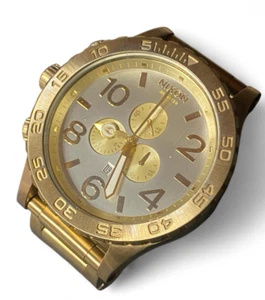 NIXON 51-30 Chrono Champagne Gold Watch Water Resistant List 20.5cm with Battery - Picture 1 of 15