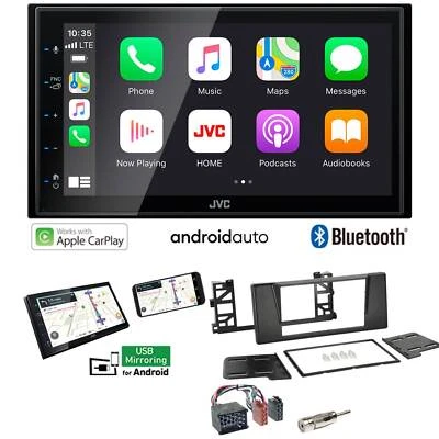 JVC KW-M560BT Radio Apple CarPlay Android für BMW 5er 1995-2000 schwarz Rundpin - Bild 1 von 4
