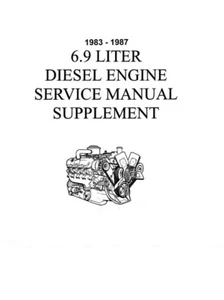 1983 1984 1985 1986 1987 Ford 6.9L Diesel Engine Shop Service Repair Manual Book - Picture 1 of 7