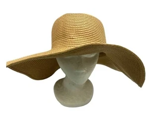 $ 55 Hymne 100 % Papier Schlapp Sonnenhut Neu ohne Etikett L/XL Damen hellbraun verstaubar 5 1/2" Krempe - Bild 1 von 8